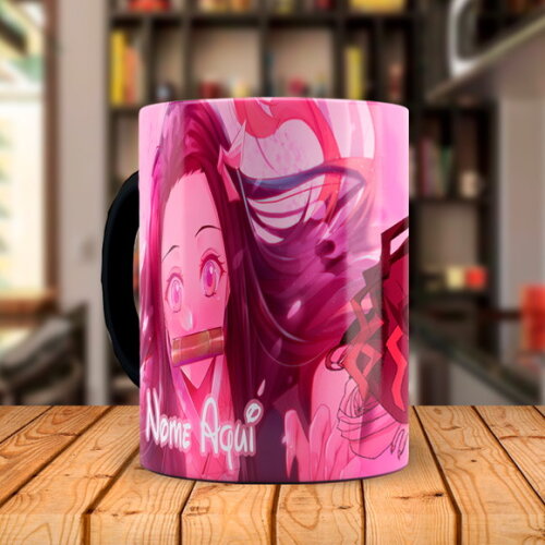 Caneca Mágica + Kit Nezuko Demon Slayer com Nome
