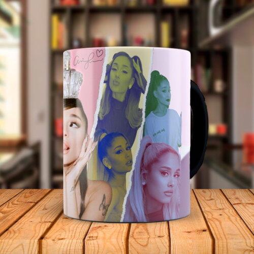 Caneca Mágica + Kit Personalizado Ariana Grande com Nome