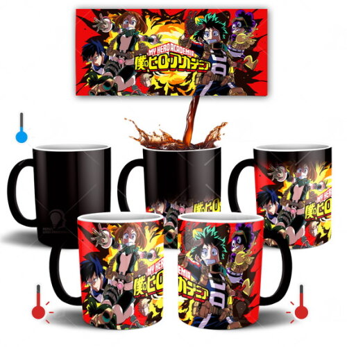Caneca mágica + Kit Personalizado Anime Boku no Hero