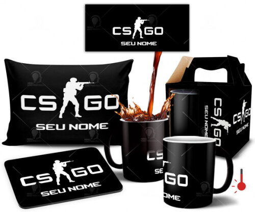 Caneca Mágica + Kit personalizado CSGO Counter Strike