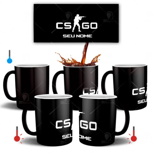 Caneca Mágica + Kit personalizado CSGO Counter Strike