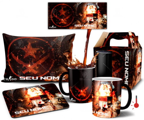 Caneca Mágica + Kit personalizado Game Counter Strike CSGO