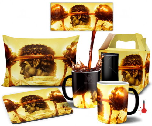 Caneca mágica + Kit personalizado Game Street Fight Ryu