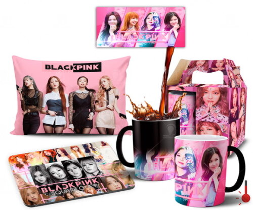 Caneca Mágica + Kit Personalizado Grupo BlackPink - Mod 002