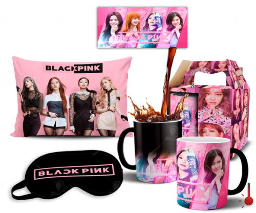 Caneca Mágica + Kit Personalizado Grupo BlackPink - Mod 003