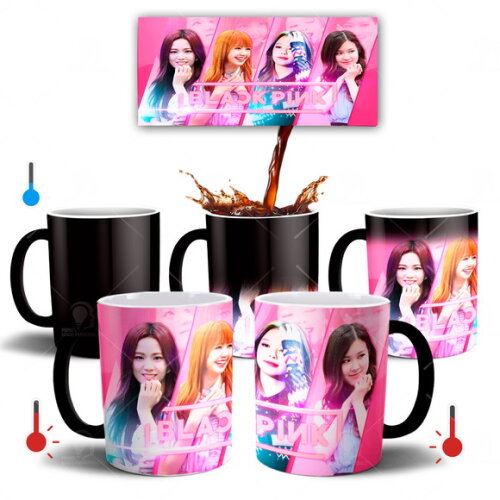 Caneca Mágica + Kit Personalizado Grupo BlackPink - Mod 003