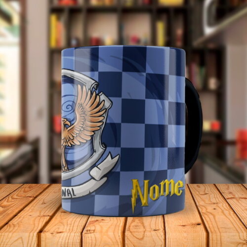 Caneca Mágica + Kit Personalizado Harry Potter Corvinal
