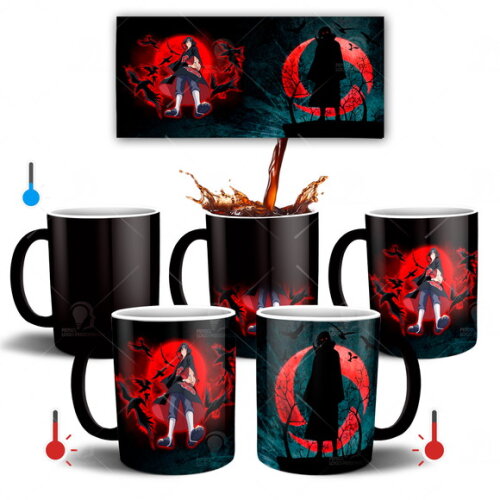 Caneca Mágica + Kit personalizado Itachi Uchiha Naruto
