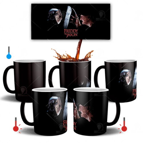 Caneca Mágica + Kit personalizado Jason vs Freddy Krueger