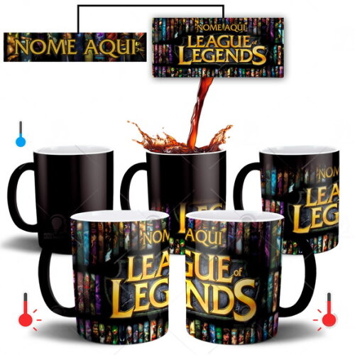 Caneca Mágica + Kit Personalizado League of Legends- Mod 002