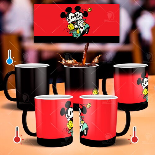 Caneca Mágica + Kit personalizado Mickey e Minnie DIsney