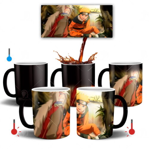 Caneca Mágica + Kit personalizado Naruto e Jiraya Sensei