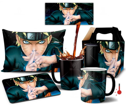 Caneca Mágica + Kit personalizado Naruto Shippuden Uzumaki