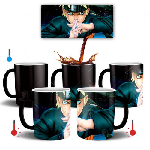 Caneca Mágica + Kit personalizado Naruto Shippuden Uzumaki