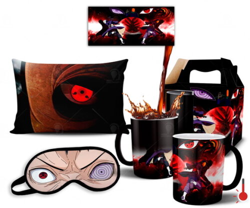 Caneca Mágica + Kit Personalizado Obito Uchiha - Mod 003