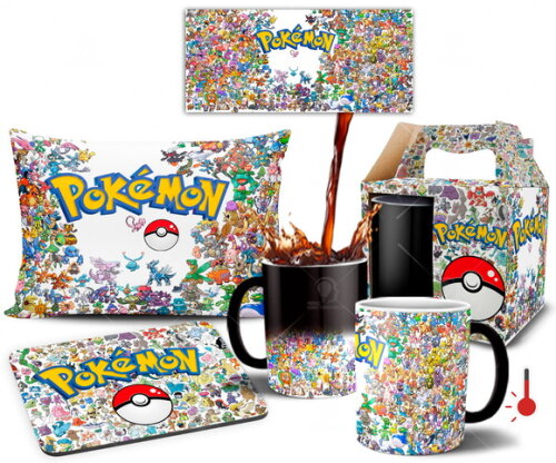 Caneca mágica + Kit personalizado Pokémon Anime
