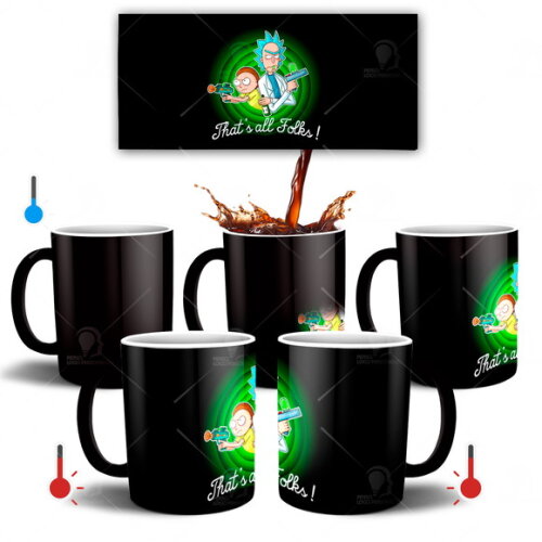 Caneca Mágica + Kit personalizado RIck e Morty Netflix