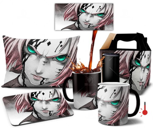 Caneca Mágica + Kit personalizado Sakura Haruno Mod 001
