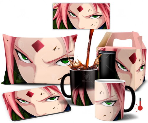 Caneca Mágica + Kit personalizado Sakura Haruno Mod 003