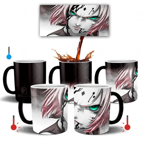 Caneca Mágica + Kit personalizado Sakura Haruno Mod 001