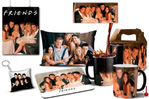 Caneca Mágica + Kit Personalizado Série Friends - Mod 001