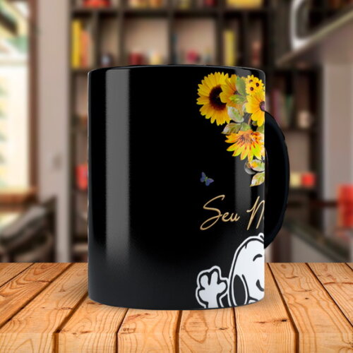 Caneca Mágica + Kit Personalizado Snoopy com Nome