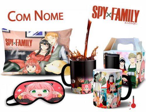 Caneca Mágica + Kit Personalizado Spy × Family com Nome