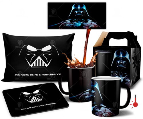 Caneca Mágica + Kit personalizado Star Wars Darth Vader
