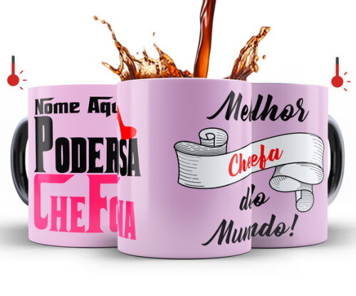 Caneca Mágica + Kit Poderosa Chefona com Nome