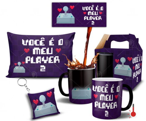 Caneca Mágica + Kit Presente de Namoro Casal Noivos - Mod 01