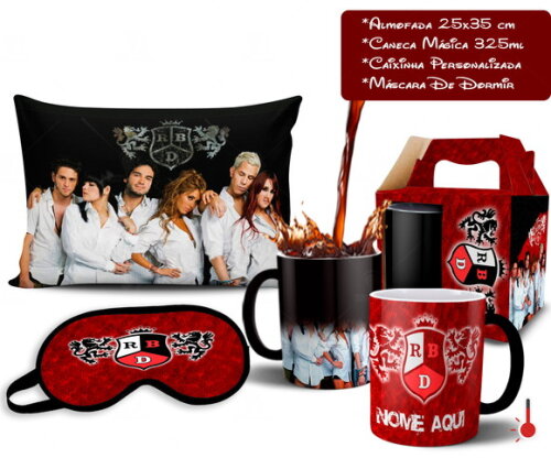Caneca Mágica + Kit RBD Rebelde Personalize com Nome - Md 03