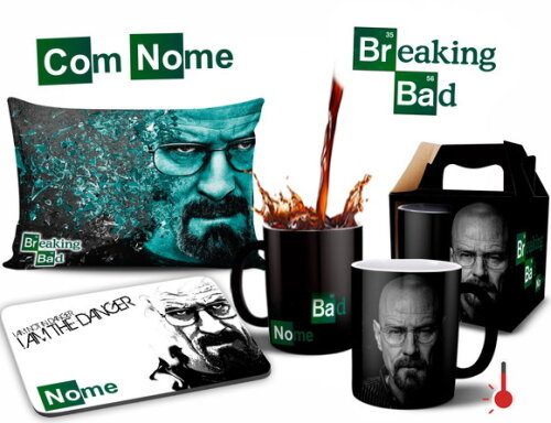 Caneca Mágica + Kit Série Breaking Bad Personalizado