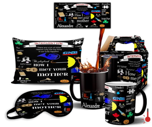 Caneca Mágica + Kit Série How I Met Your Mother com Nome