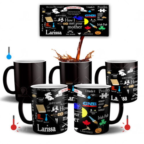 Caneca Mágica + Kit Série How I Met Your Mother com Nome