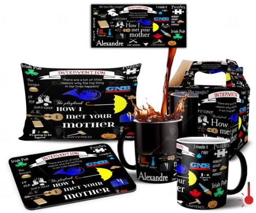 Caneca Mágica + Kit Série How I Met Your Mother com Nome