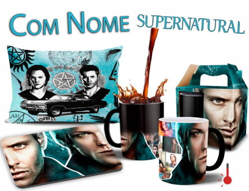 Caneca Mágica + Kit Série Supernatural Dean e Sam
