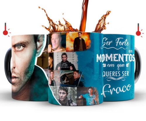 Caneca Mágica + Kit Série Supernatural Dean e Sam