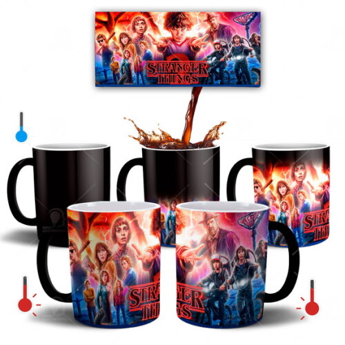 Caneca Mágica + Kit Stranger Things 2 série Netflix - Mod 01