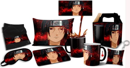 Caneca Mágica + Super Kit personalizado Itachi Uchiha Naruto