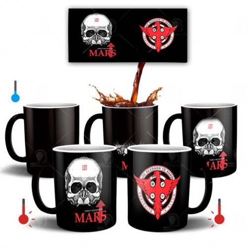 Caneca Mágica 30 Seconds to Mars Banda Rock - Mod 002