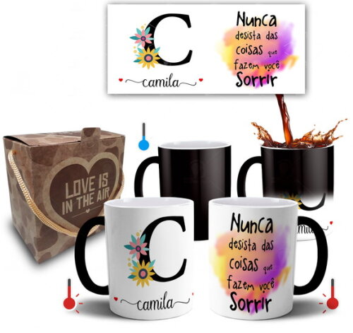 Caneca Mágica Alfabeto Personalize com Nome - Letra C