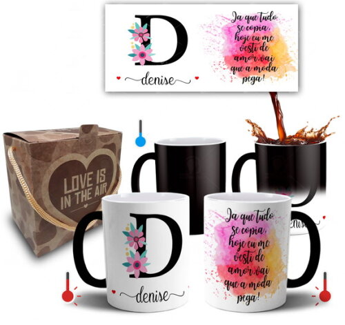Caneca Mágica Alfabeto Personalize com Nome - Letra D