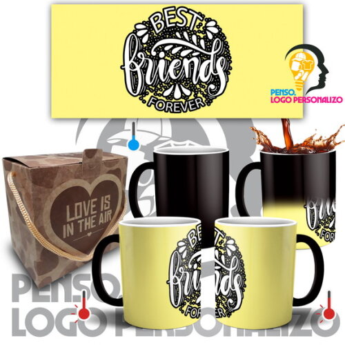 Caneca Mágica Amigas Amizade Friends Presente + Caixa Mod 12