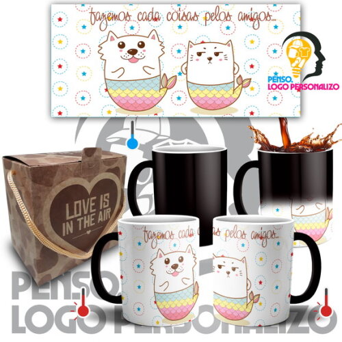 Caneca Mágica Amigas Amizade Friends Presente + Caixa Mod 19