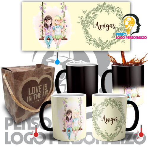 Caneca Mágica Amigas Amizade Friends Presente + Caixa Mod 20