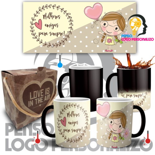Caneca Mágica Amigas Amizade Friends Presente + Caixa Mod 26