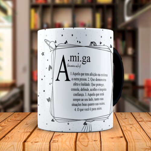 Caneca Mágica Amigas Juramento com Nome Personalizado