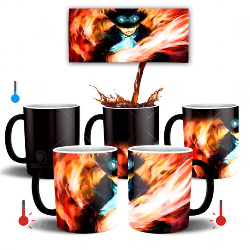 Caneca Mágica Anime One Piece Sabo