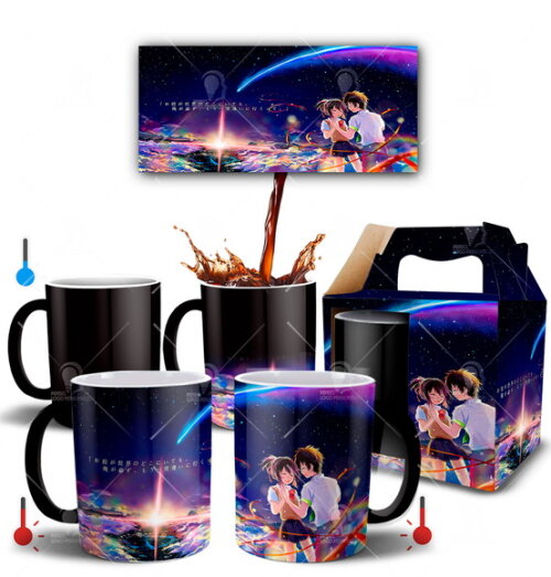 Caneca Mágica Anime Your Name + Caixinha - Mod 003