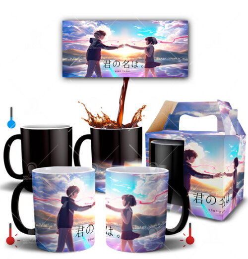 Caneca Mágica Anime Your Name + Caixinha - Mod 002